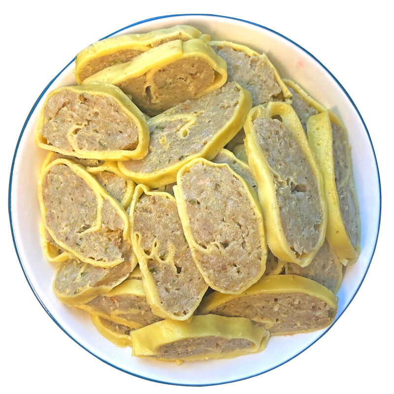 河南特产肉类小吃五香肉卷卷煎午餐肉500g装蛋皮卷肉即食肉卷尖 五香