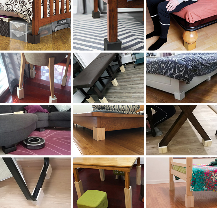 木床脚增高桌腿神器定制床脚垫高木块沙发脚家具支撑脚柜脚实木床腿内