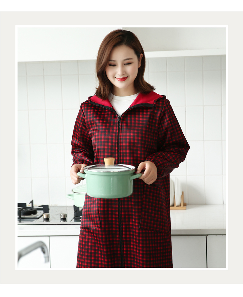 北方虎罩衣成人加绒加绒加厚罩衣女士家用厨房防水工作服时尚外套冬季