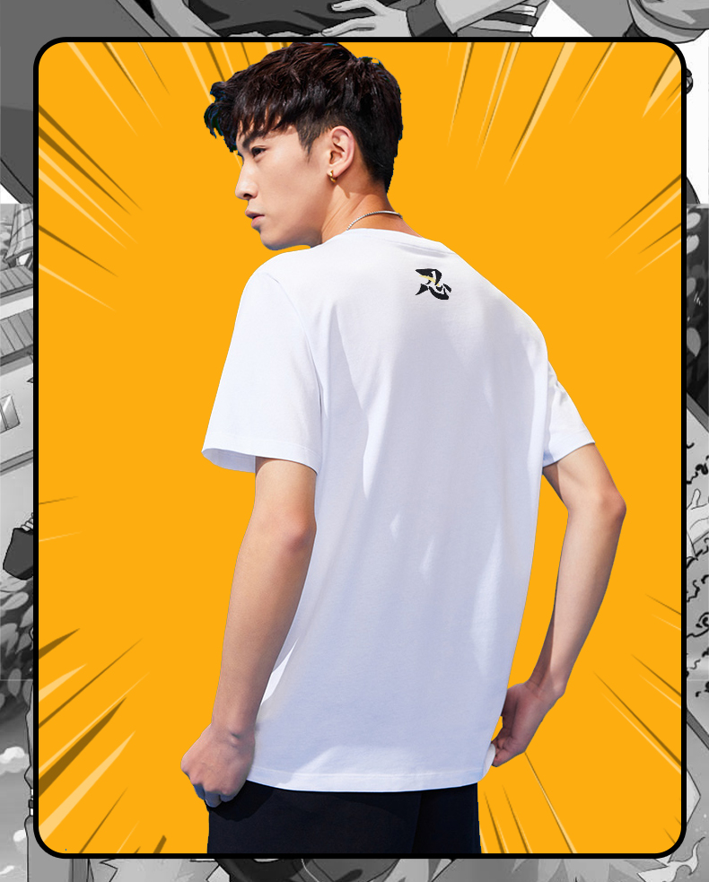 安踏火影忍者联名短袖2021夏季新款宽松潮流纯棉t恤152121177 -2石