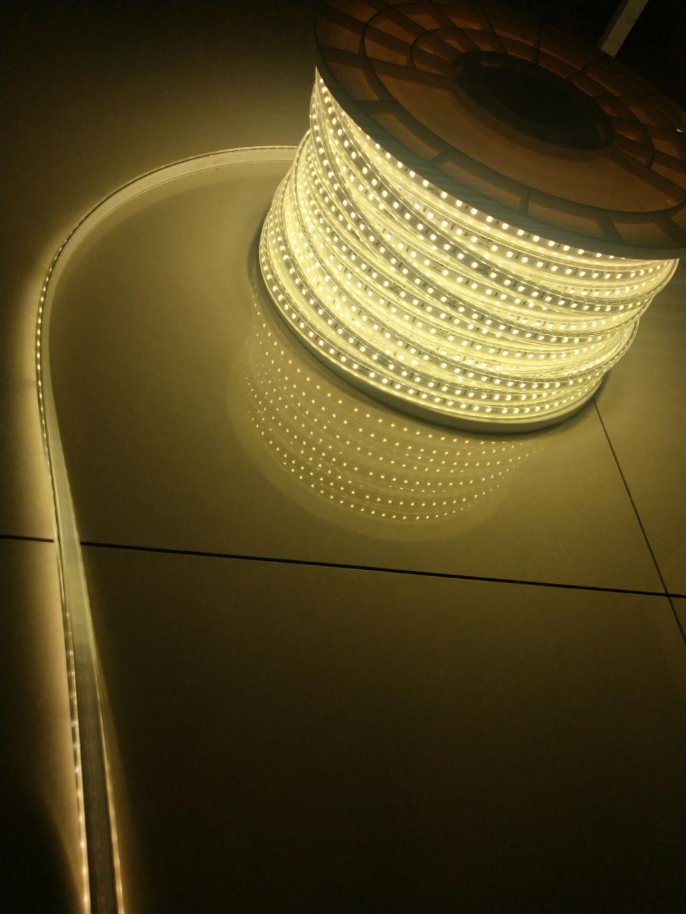 (mi)品质免变压器灯带220v高压防水10公分随意裁剪室内楼梯装饰虚光灯