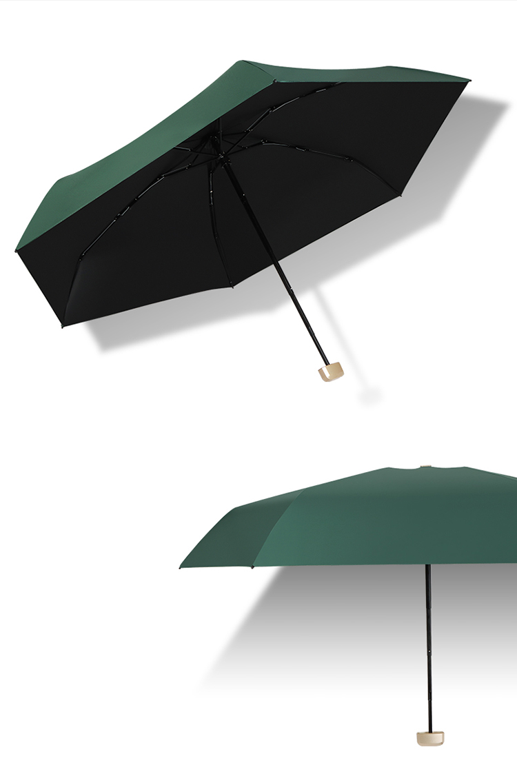 掌心伞迷你五折便携口袋防风晴雨两用掌心伞防晒ti02钛银粉色