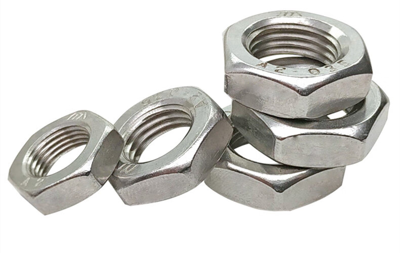 304不锈钢六角薄螺母扁薄螺帽薄型螺丝帽m4m5m6m8m10m12m14m16sde m18