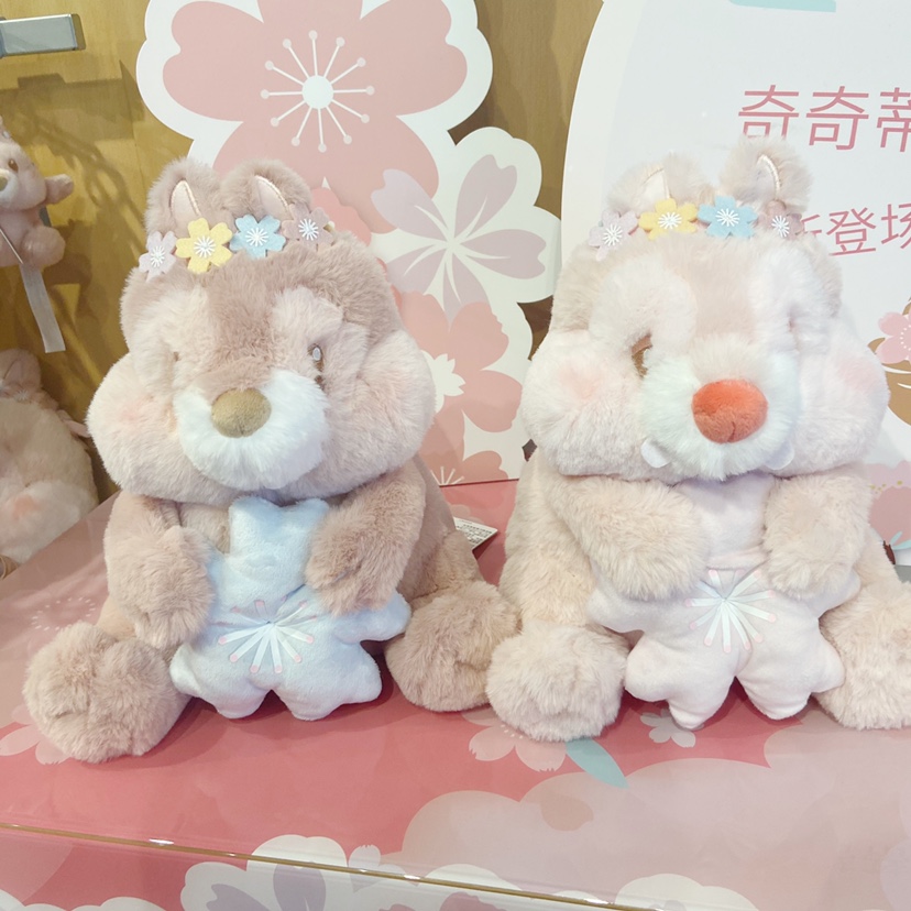 迪士尼(disney)樱花奇奇蒂蒂毛绒玩具公仔毛绒玩偶双肩背包手机斜挎包