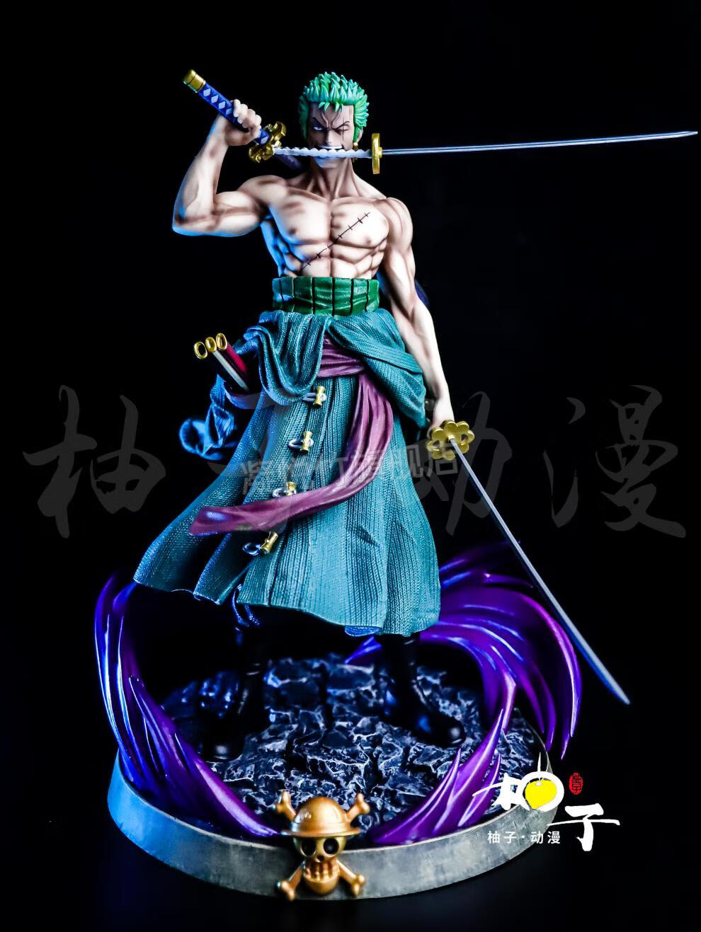 超大索隆1:1 海贼王gk索隆和之国三刀流龙卷风大型超大三千世界限量版