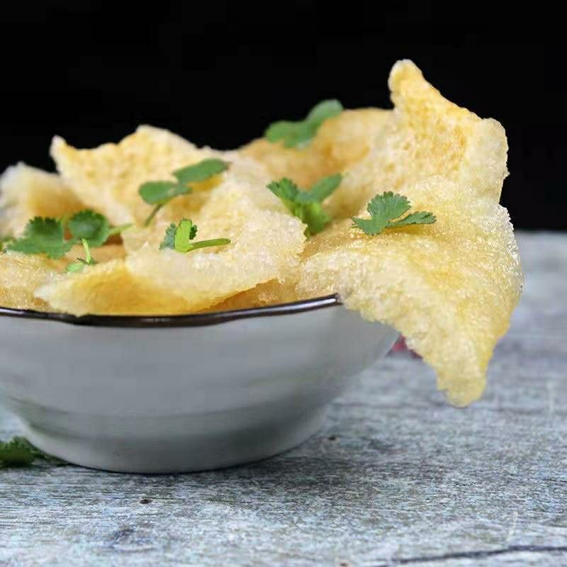 年货江苏油炸猪皮肉皮炸猪皮皮肚响皮肉皮批发炸猪皮干货凉拌款250克