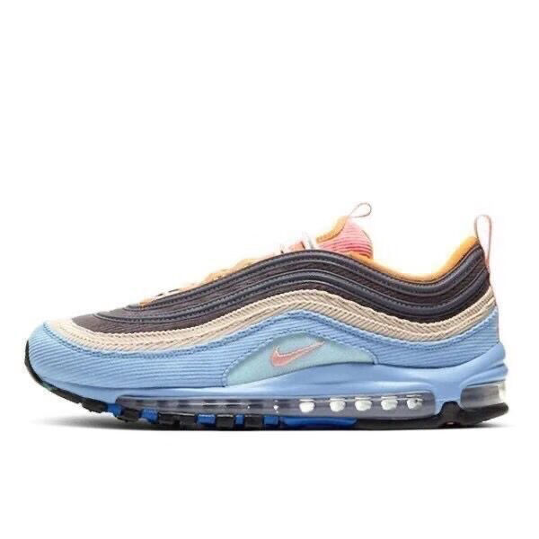 airmax97黑白银全掌气垫鞋南海岸笑脸耶稣圣水男女跑步鞋银子弹36