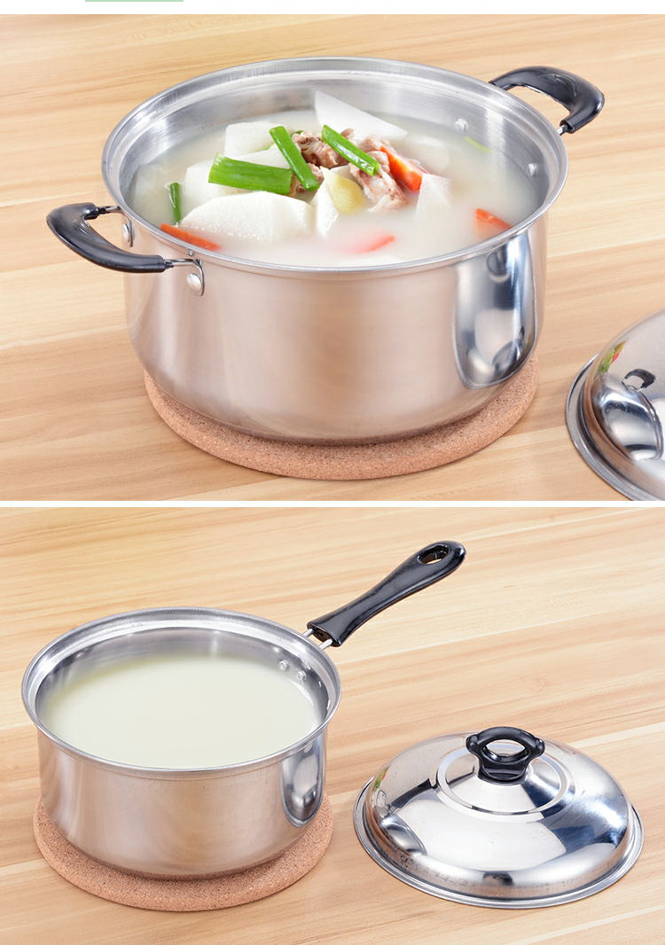 奶锅不锈钢汤锅18cm小奶锅韩式厨房煮奶瓶锅电磁炉小锅面条锅 18cm