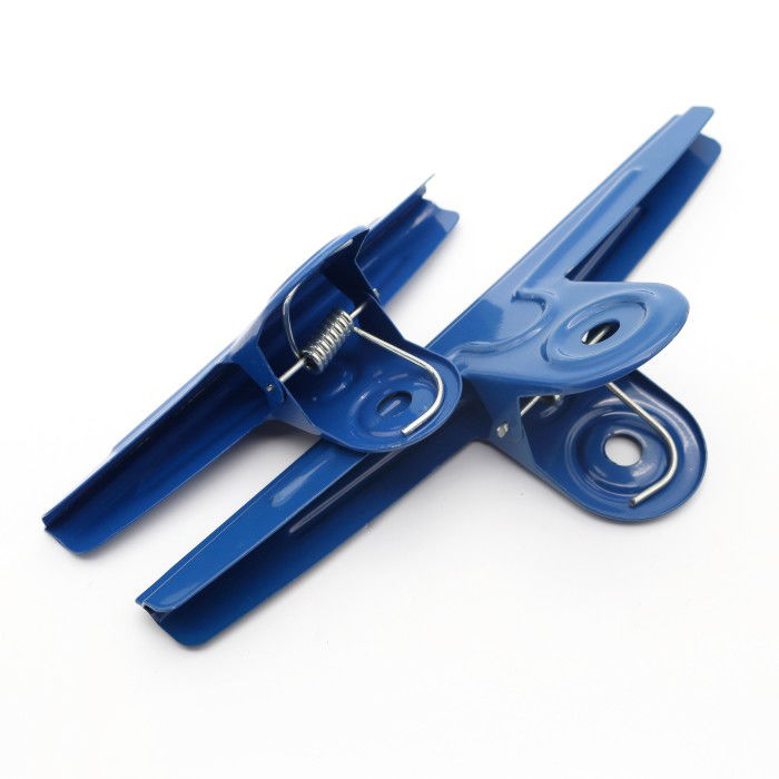 加厚特大号铁夹子20cm固定大票夹30cm超长山型票据强力资料文件夹蓝色