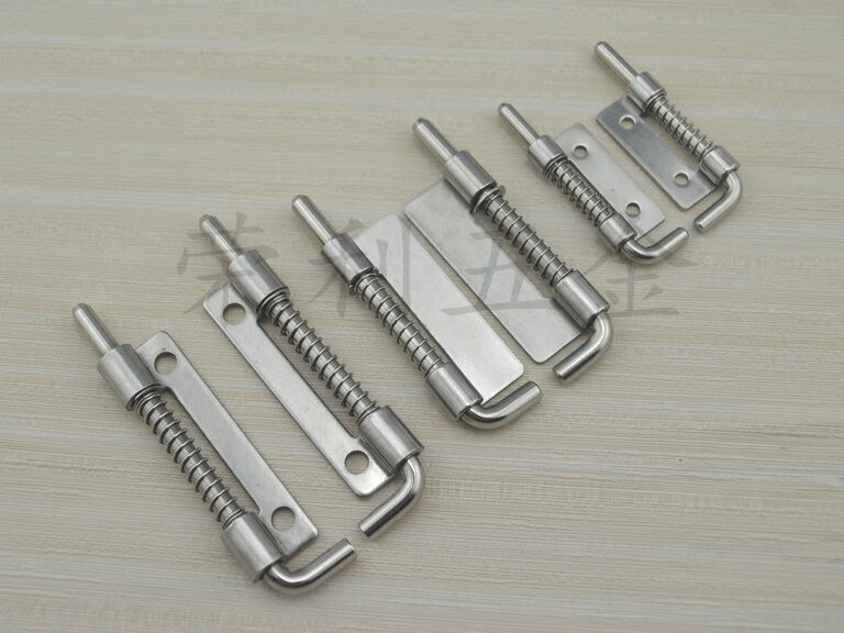 定制加厚304不锈钢机电柜设备箱铰链插销工业平板插销弹簧插销铰链