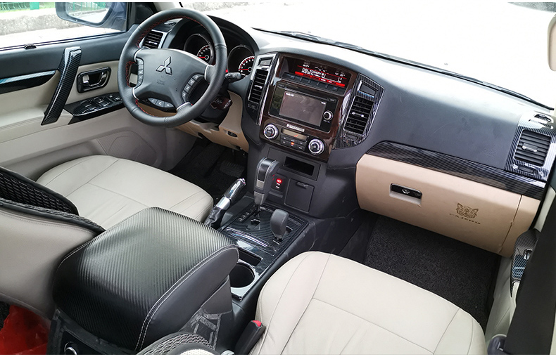 适用于三菱帕杰罗v97v93v83内饰改装帕杰罗中控排挡风口碳纤纹内饰