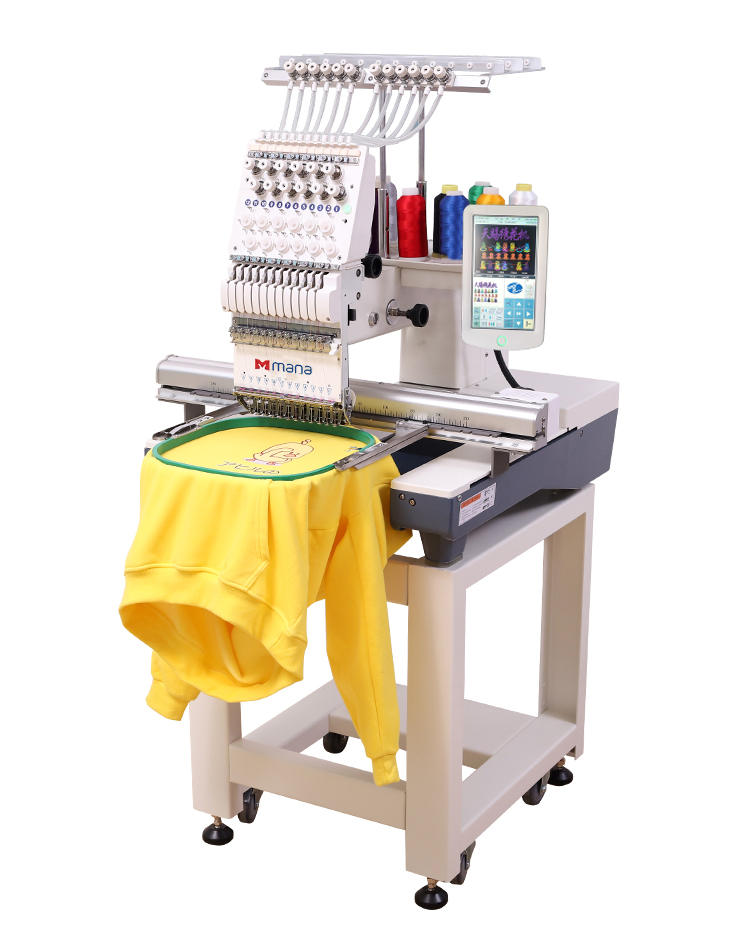 绣花机全自动小型单头刺绣机家用商用电动工业台式装置机器六头12针40