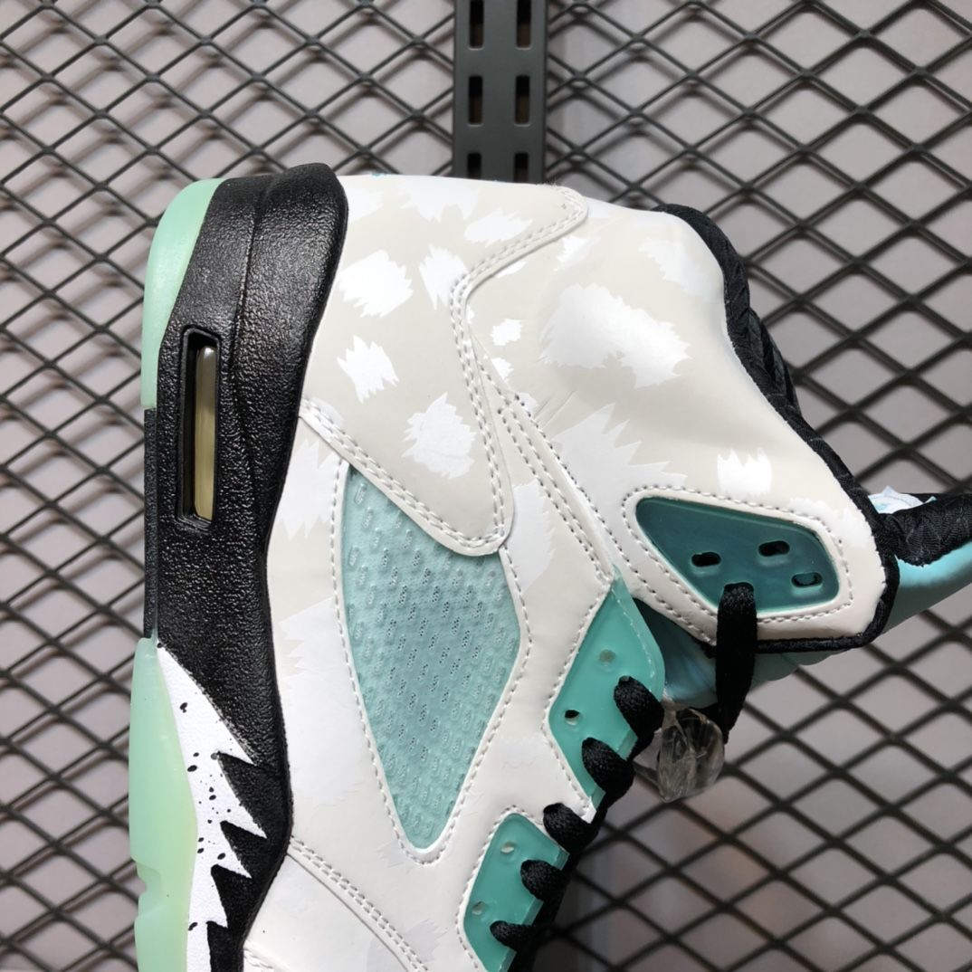 君闵【正确版】纯原 aj5 retro "薄荷绿" 3m反光高质量男女通用高帮