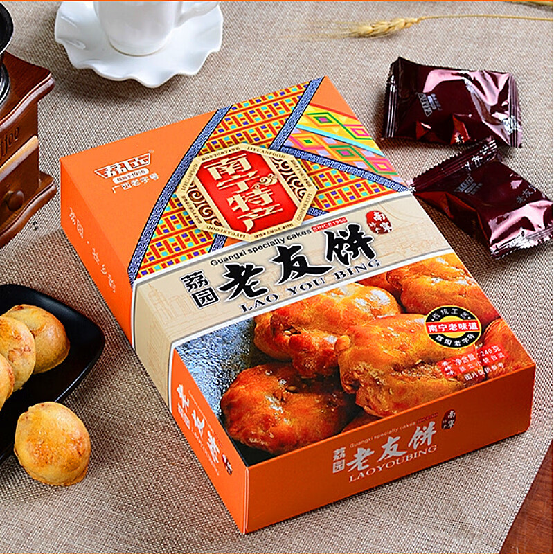 广西南宁特产荔园饼家老友饼零食糕点老南宁茶点点心酥饼干送礼1盒240