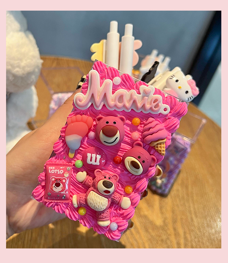 墨名扬奶油胶玉桂狗笔筒diy手工制作成品学生桌面创意笔盒可爱卡通