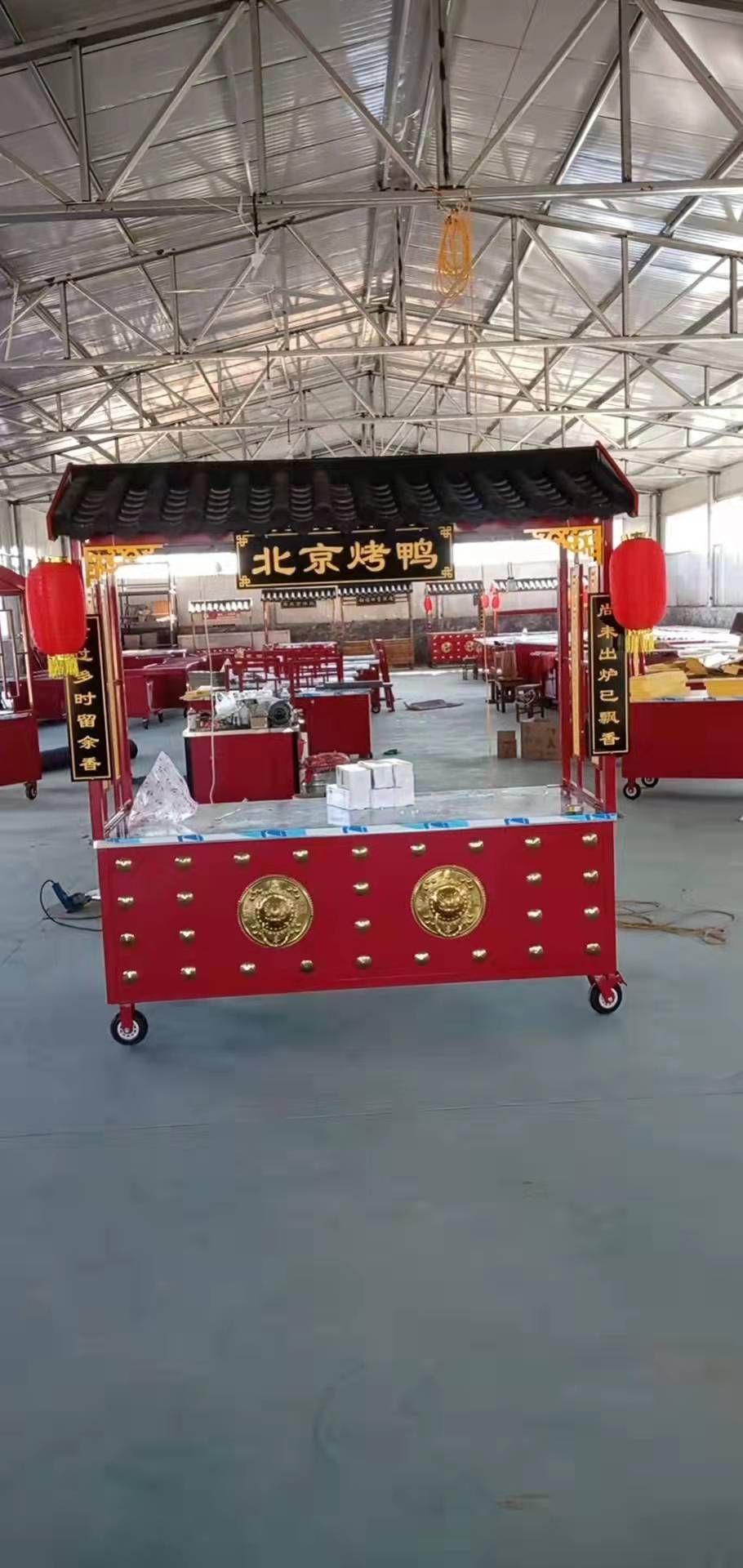 小吃车摆摊手推烤鸭手推车臭豆腐板栗卤肉熟食多功能餐车仿古小吃车