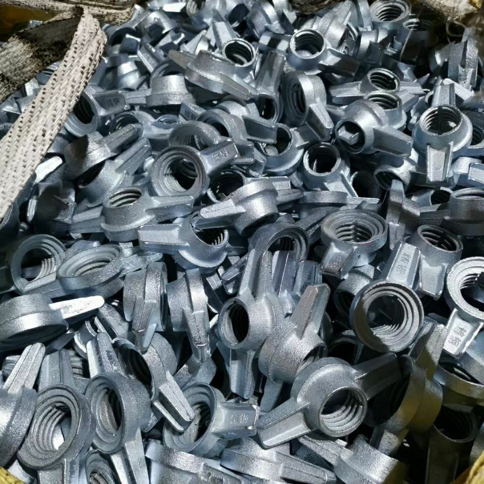 顶托螺母建筑工地丝杠螺母桥梁底托螺母上下可调节高度配件 100个 m23