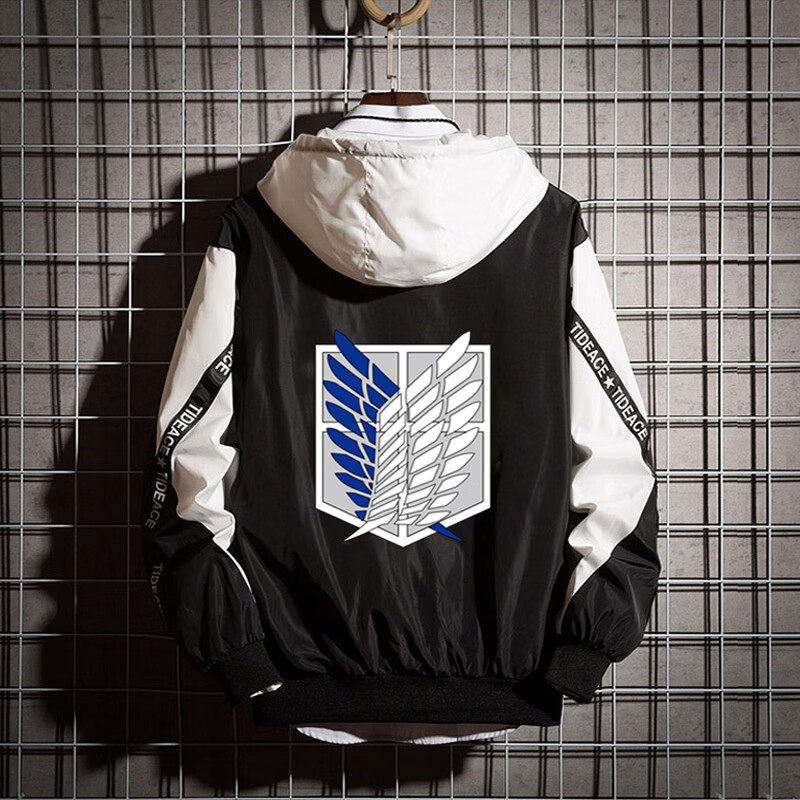 欧若梵进击的巨人周边衣服动漫外套自由之翼二次t恤嘻哈风兵长印花男