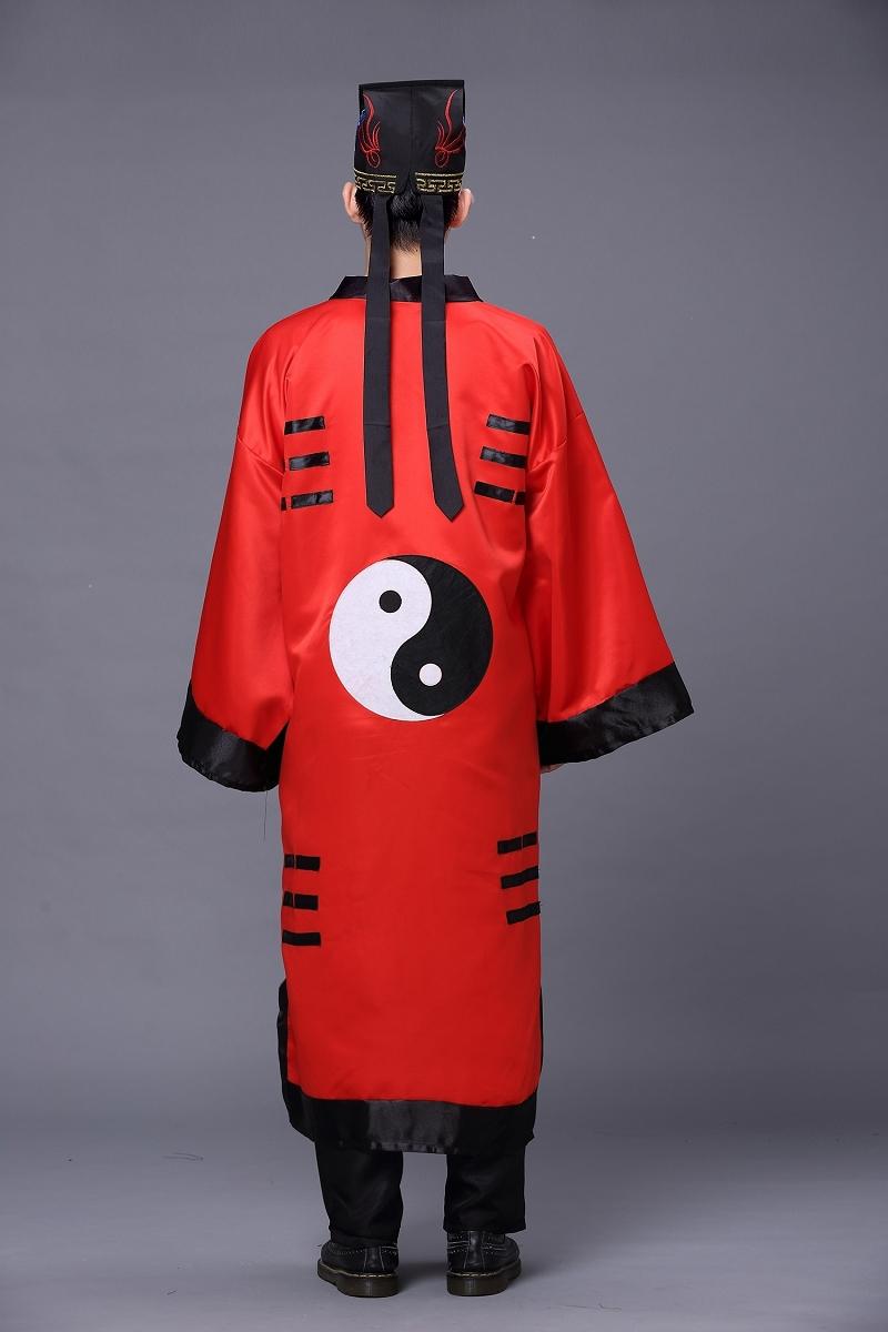 道士服装男古装茅山道袍道教法衣黄色对襟太八卦经衣林英2021 黄色