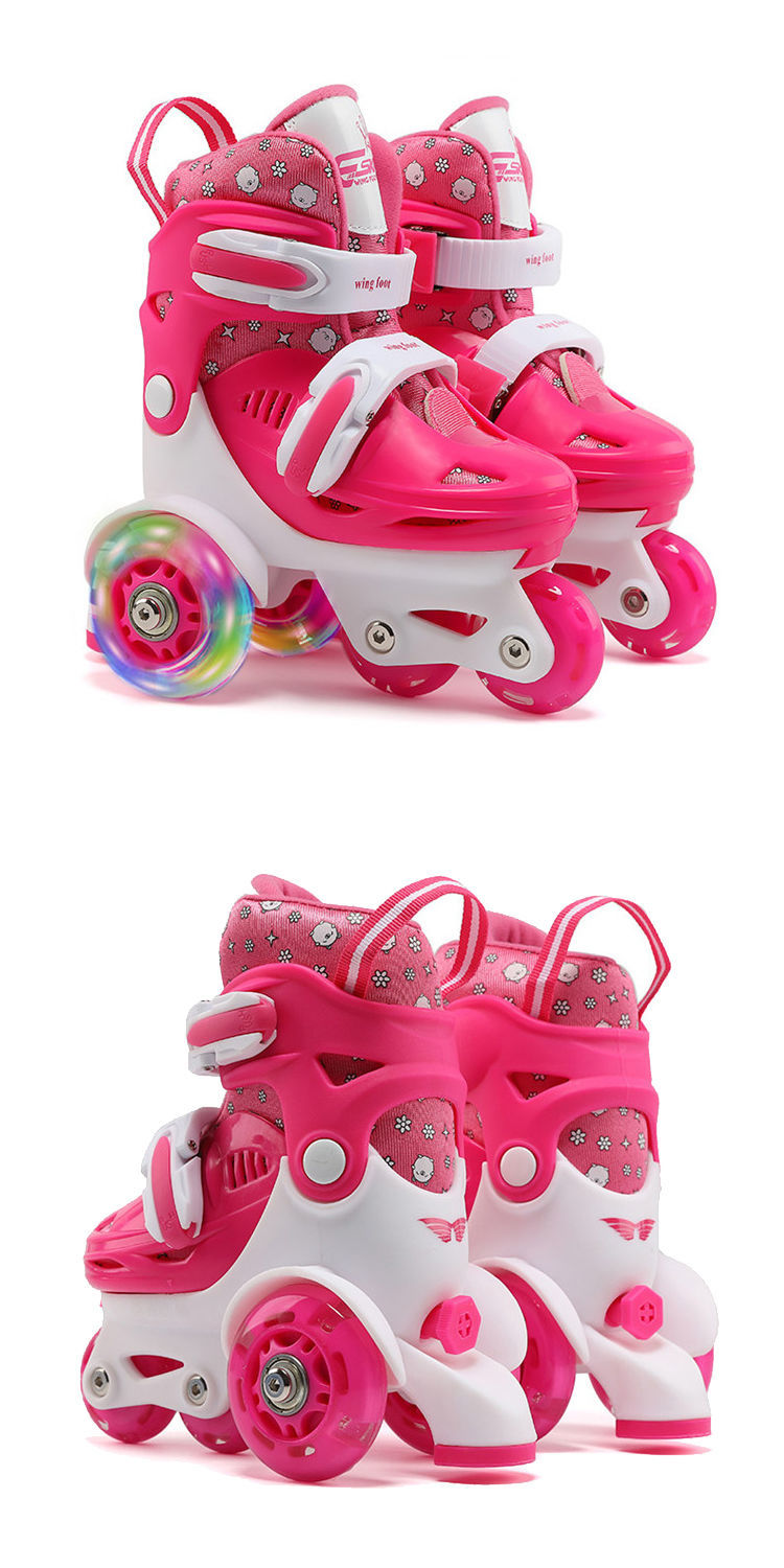 精选滑冰鞋宝宝幼儿童溜冰鞋套装123岁5初学者4小孩6男童女童双排轮滑