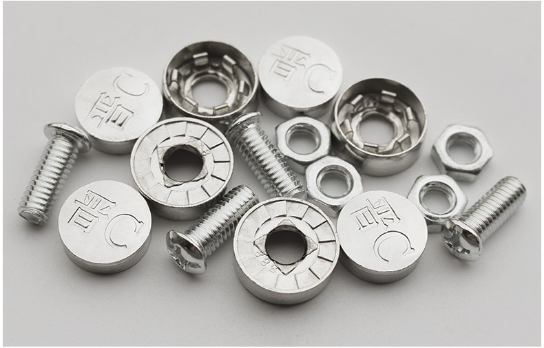 字上牌照螺钉牌照框架防盗通用卡扣螺帽车牌螺母新款牌照扣晋m一包4个