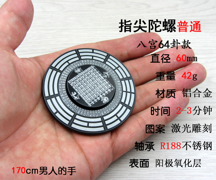 太极八卦指尖陀螺指尖陀螺太极生肖周易经八卦奇门遁甲罗盘12命宫四兽