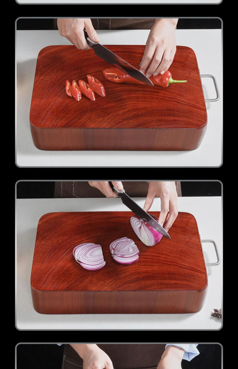 剁骨头的菜板加厚红木菜板大尺寸实木砧板整木原木骨头铁木板专用剁板