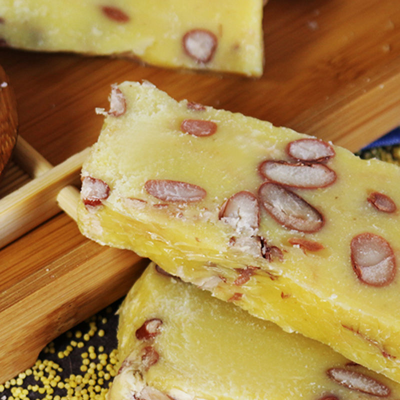 东北切糕特产大黄米面年糕软糯黏糕粘豆包芸豆馅手工年糕500克袋黄