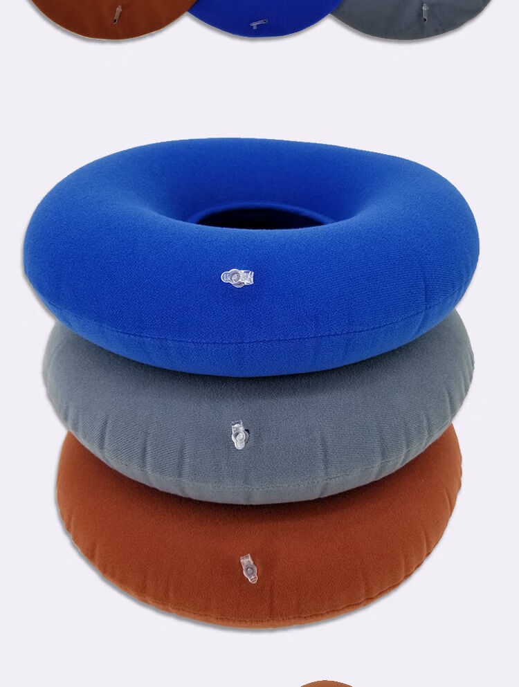 屁股坐垫气垫圆形做垫家用用品器材座便圈充气坐垫充气座垫棕色送打