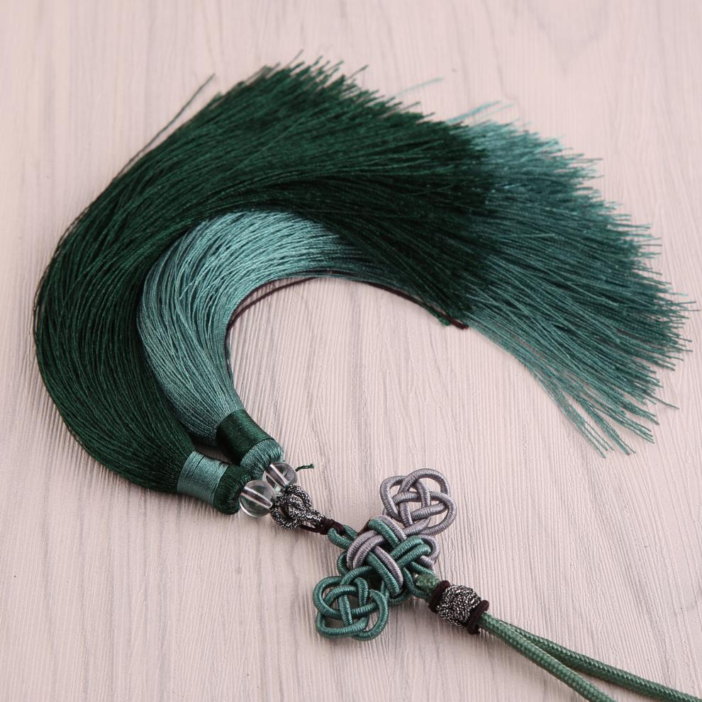 欧凯伦中国结流苏穗亮光冰丝吊坠汽车挂件吊穗乐器剑穗服饰双头穗子深