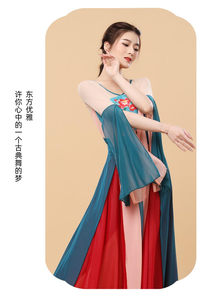 古典舞蹈演出服古典舞服装飘逸女中国舞敦煌飞天舞仙气纱衣古风舞蹈服