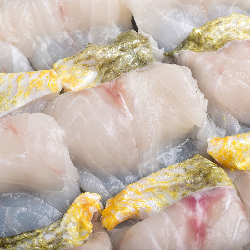 免浆黄鱼片大黄鱼片新鲜酸菜鱼片一整箱250克盒1盒活鱼制作免洗免浆开