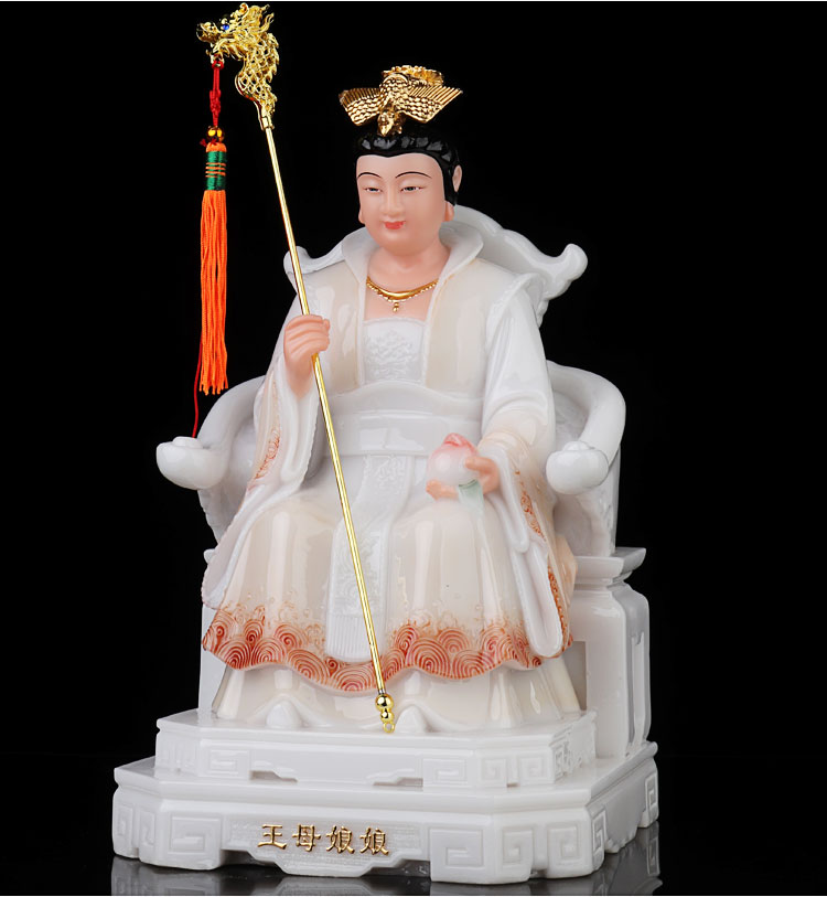 行天宫汉白玉玉皇大母娘娘神像玉石雕刻玉母神像道教神像摆件玉帝神像