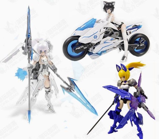 寿屋机娘高达拼装模型 pa小姐姐 白姬 红姬 么托车 双子座机娘 pa 凖