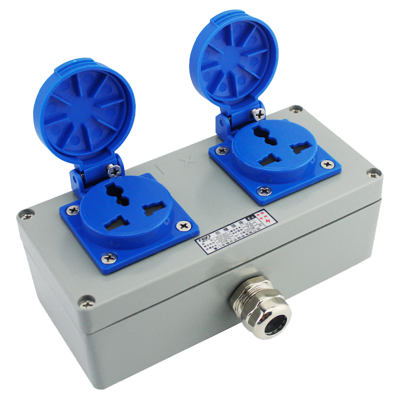插座三孔16a多功能大功率接线插排220v380v电车充电插座防爆插销三芯