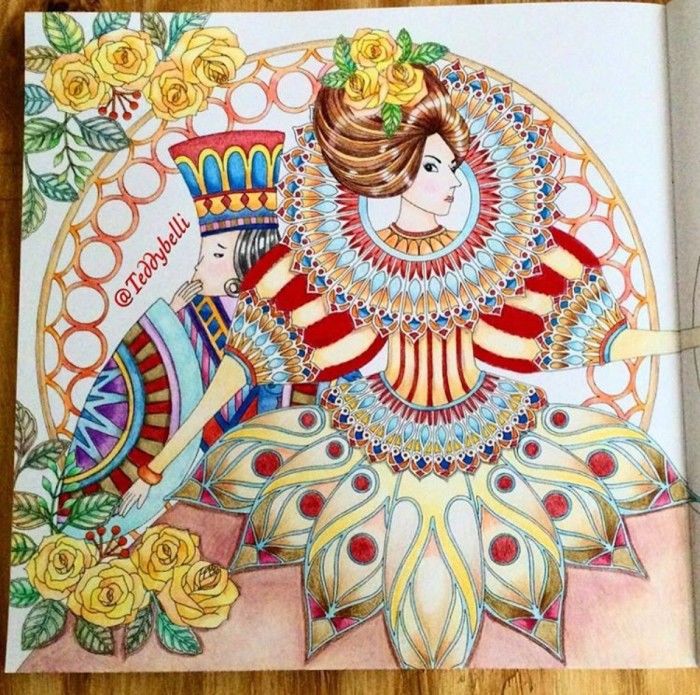 木珠缘精选小丸子da秘密花园奇幻梦境96页儿童成人减压填色涂色手绘书