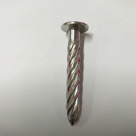 螺纹钉镀锌螺纹钉圆头钉子压爆钢钉螺旋地板钉麻花钉平头铁钉m8100颗3