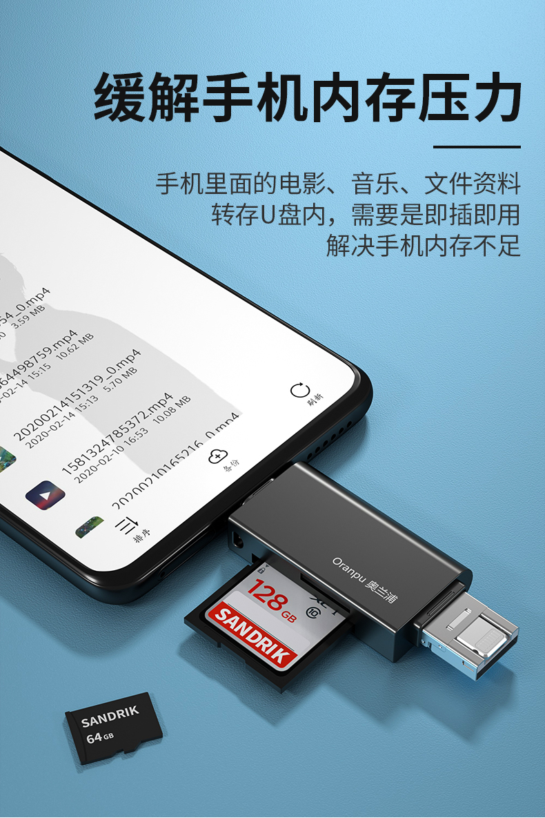 小米通用读卡器sd卡多合一通用usb30手机电脑两用适用苹果13安卓typec
