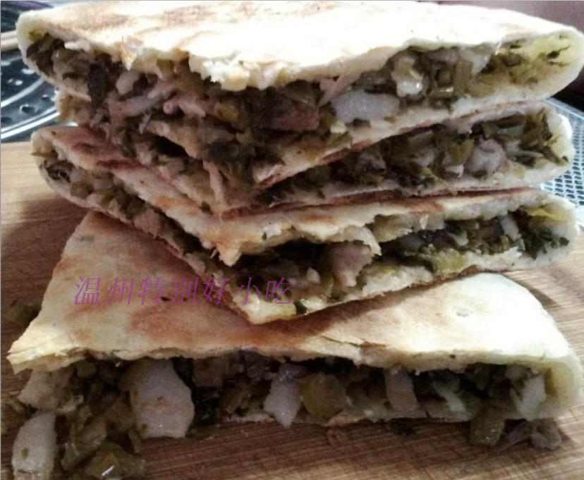 永嘉麦饼楠溪麦饼温州永嘉大饼当天现做麦饼咸菜馅梅菜馅一份一个8两