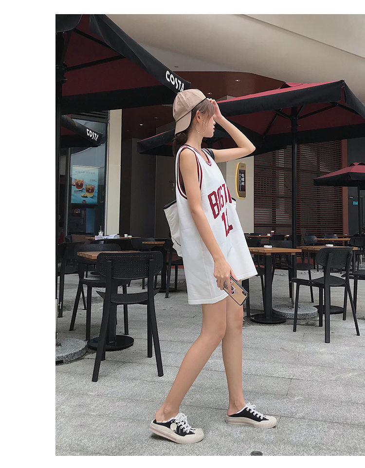 13-15-18初中生高中生女生穿的篮球背心女韩版学生外穿宽松数字球衣