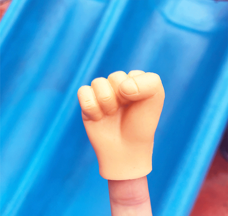 抖音同款手掌指偶迷你小手指套玩具创意整蛊解压小手撸猫逗猫 yeah耶