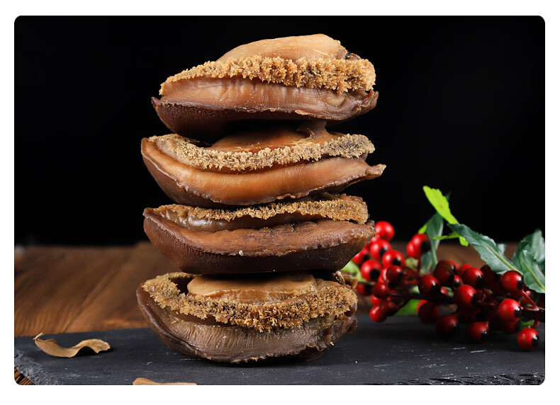 年货送礼双头大鲍鱼干500g2个礼盒装海产品干货佛跳墙食材