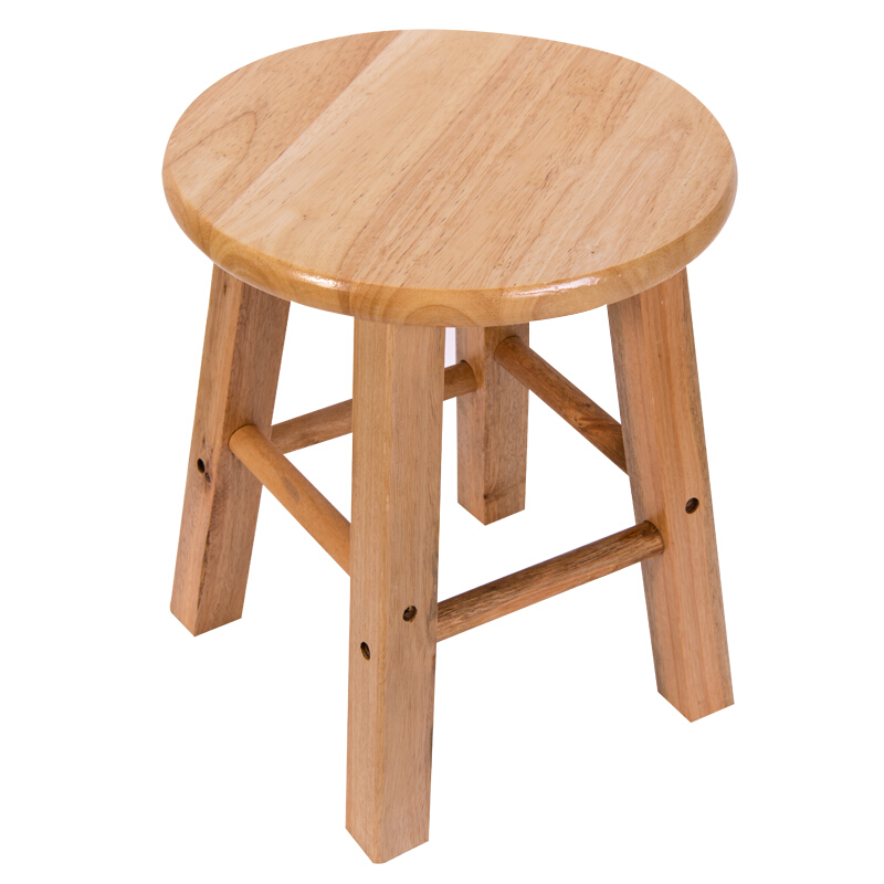 芸婷原木实木小圆凳子木质木头凳子家用橡木板凳换鞋凳家用门口矮凳