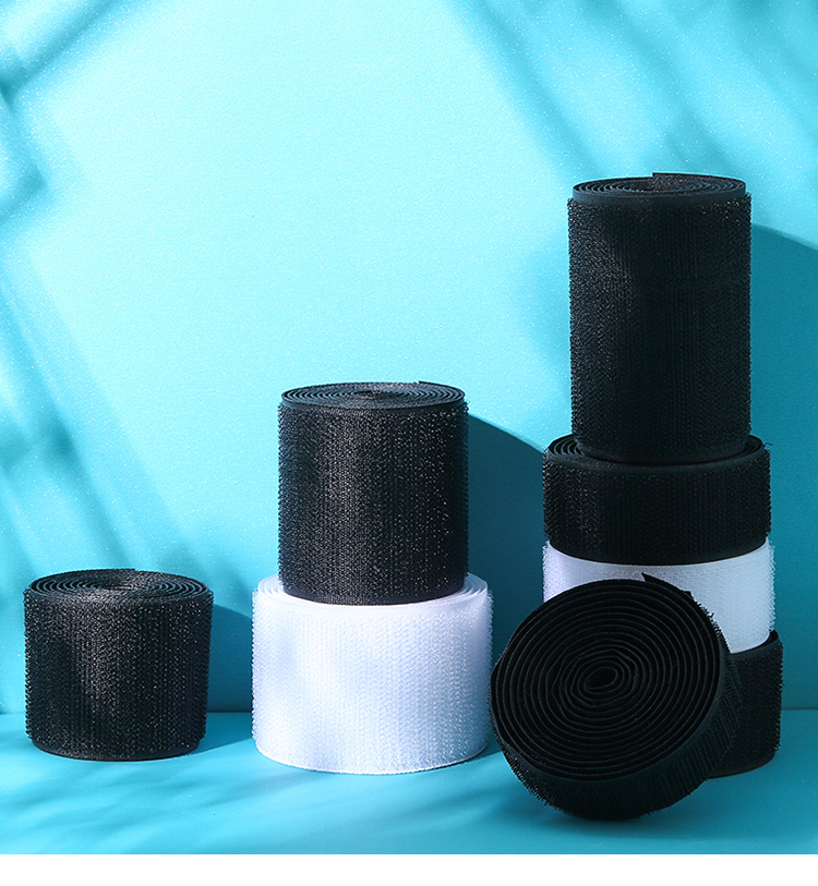 刺毛子母扣粘贴带魔术贴扎带粘带条粘扣撕鞋子鞋自粘尼龙搭扣 黑色2.