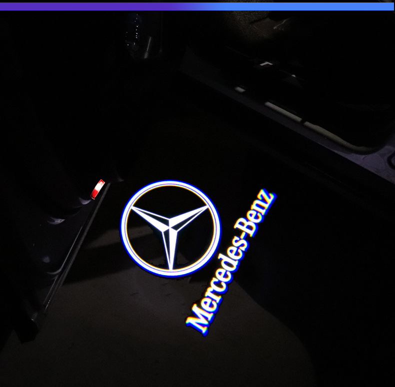 奔驰迎宾灯原厂款新e级a级c级glc260c200c260e300l车门氛围灯改装1620