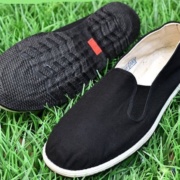 3579民路宝军板黑布鞋4748特大码松紧军单千层底老北京布鞋民路宝蓝字