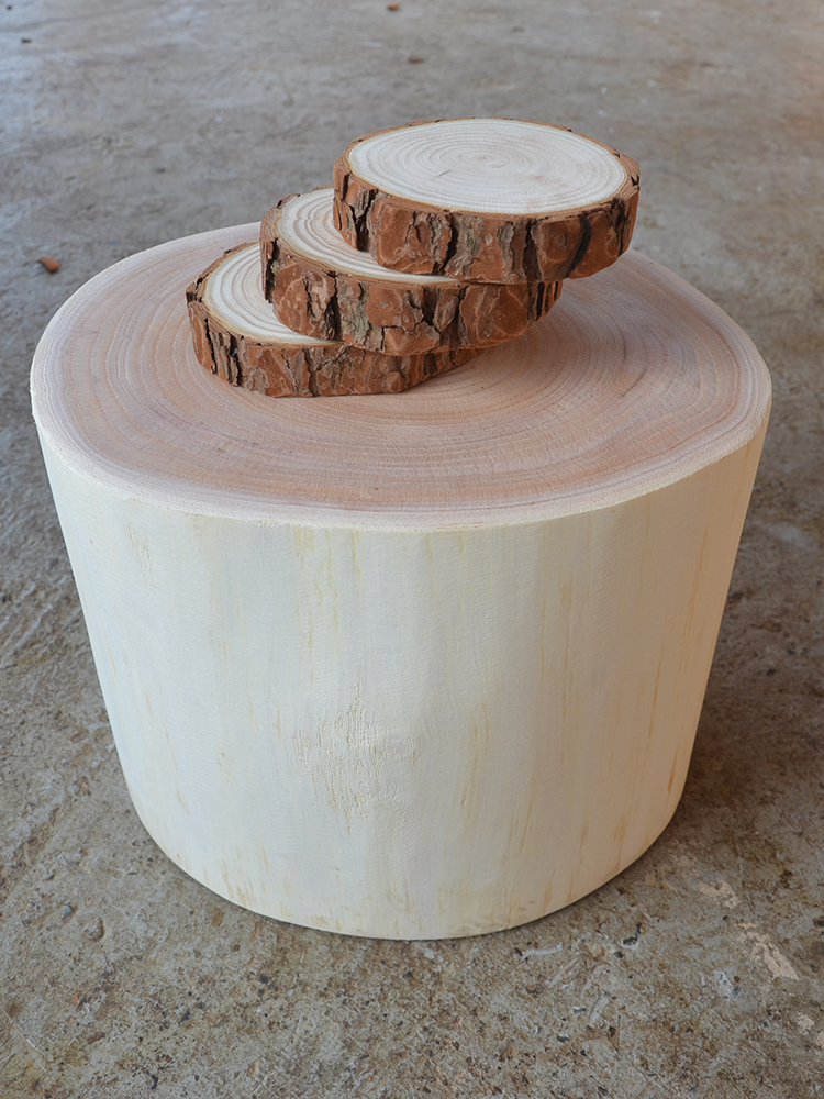 奥瑞利安实木墩子原木树墩圆木凳树桩凳子木桩根雕矮坐凳 直径可定制5