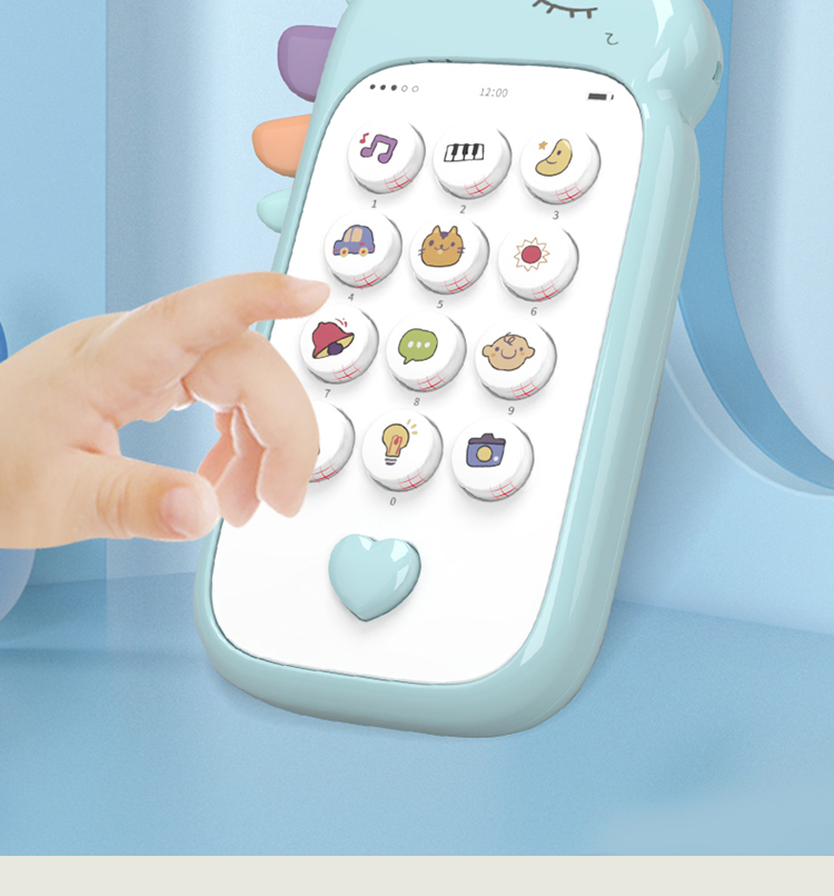 婴幼儿童玩具手机软可啃咬早教音乐启蒙仿真电话男孩13岁生日圣诞礼物