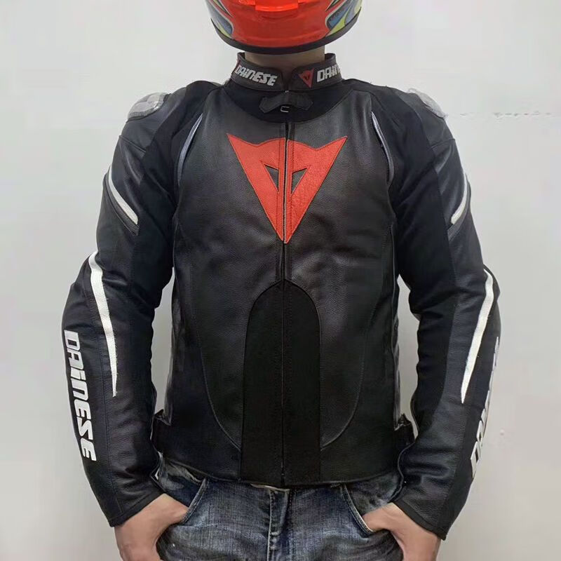 dainese丹尼斯super d1摩托车机车皮衣赛车服骑行服 黑白色【裤子】