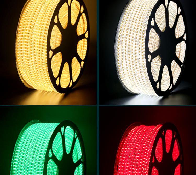 led灯带超亮三色变光灯条家用客厅吊顶背景墙室外防水七彩跑马灯 本